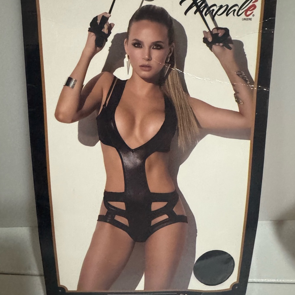 Mapale Women's Black Cutout Bodysuit